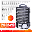 KIT DESTORNILLADORES MAGNÉTICOS 110 PIEZAS