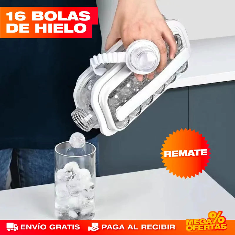 TERMO Y MOLDE 16 BOLAS DE HIELO