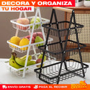 ORGANIZADOR DE FRUTAS DE 3 NIVELES (3 CESTAS)