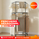 Perchero Hexagonal Doble
