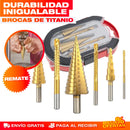 SET DE 6 BROCAS ESCALONADAS DE TITANIO