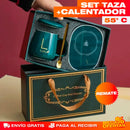 SET TAZA + CALENTADOR DE LUJO