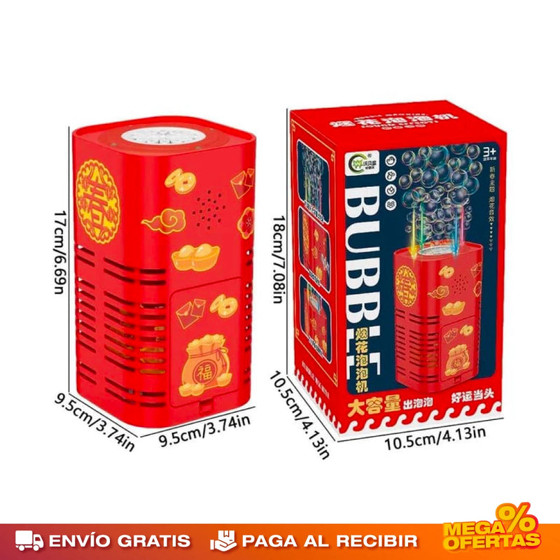 PROMO 2X1 MÁQUINA DE BURBUJAS DE FUEGOS ARTIFICIALES