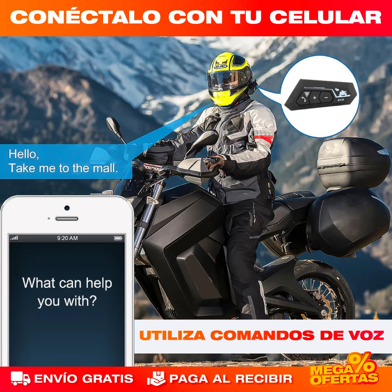 INTERCOMUNICADOR MANOS LIBRES PRO PARA MOTOS