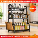 ORGANIZADOR MULTIFUNCIONAL DE COCINA 3 NIVELES