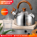 Set 12 Piezas de Ollas y Sartenes de Acero Inoxidable con Diseño de Madera