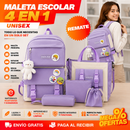 Maleta Escolar Lila Tendencia – Set 4 en 1