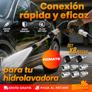 Set x8 piezas Adaptador Conector Para Hidro Lavadora A Presión Acero Inoxidable