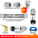 Set x8 piezas Adaptador Conector Para Hidro Lavadora A Presión Acero Inoxidable