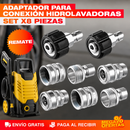 Set x8 piezas Adaptador Conector Para Hidro Lavadora A Presión Acero Inoxidable