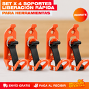 Set x4 Soportes Liberación Rápida para herramientas