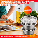 Tazón Rallador 3 en 1 Acero Inoxidable