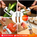 Set X5 Pelador Multi Funcional De Frutas Y Verduras Acero Inoxidable