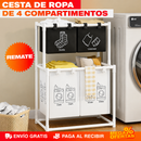 Cesta de Lavandería Plegables de 4 Compartimentos