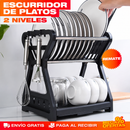ESCURRIDOR DE PLATOS DE 2 NIVELES