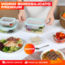 SET X3 RECIPIENTES DE VIDRIO HERMÉTICOS