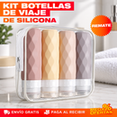 SET X4 BOTELLAS DE VIAJE DE SILICONA