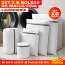SET X 8 BOLSAS DE MALLA FINA PARA LAVANDERÍA