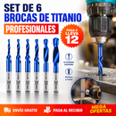 Brocas de Titanio Profesionales 3 en 1 – Perfora Metal, Madera y Concreto Sin Botarlas · 2x1: Paga 6 y Llevas 12