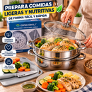 PROMO 2X1 OLLA VAPORERA 3 EN 1 – COCINA FÁCIL, RICO Y SALUDABLE