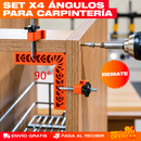 SET X4 Ángulos para carpintería – Esquinas a 90° sin que nadie te sostenga la tabla
