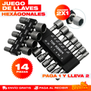 PROMO X2 Boquillas de Llaves Hexagonales – Set x14
