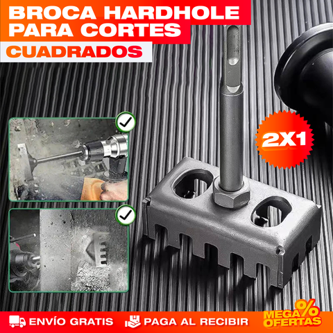 Broca Hard Hole para Cortes Cuadrados – Huecos Cuadrados Perfectos Sin Lima · 2x1