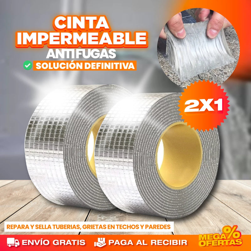 2x1 CINTA IMPERMEABLE REPARA FUGAS (20 METROS)