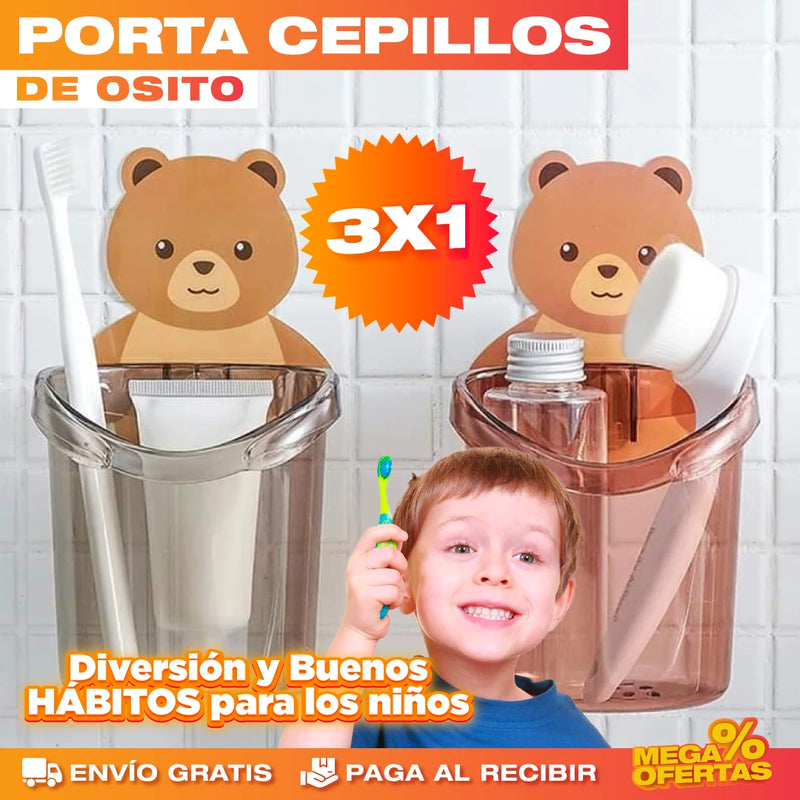 PROMO 3X1 SET PORTACEPILLOS OSITO 🧸