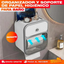 Organizador y soporte de papel higiénico para baño